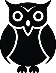 Owl silhouette vector art illustration