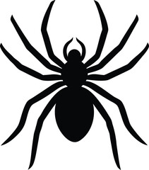 Spider silhouette vector art illustration