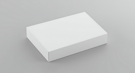 Fototapeta premium A set of four blank white cube boxes isolated on a white background for product packaging mockups and design templates