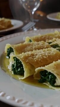 Ravioli mit Ricotta und Spinat