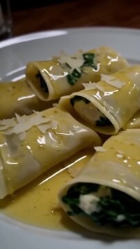 Ravioli mit Ricotta und Spinat