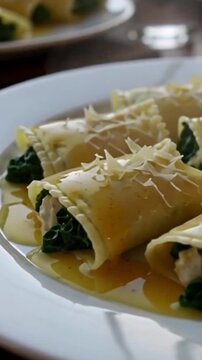 Ravioli mit Ricotta und Spinat