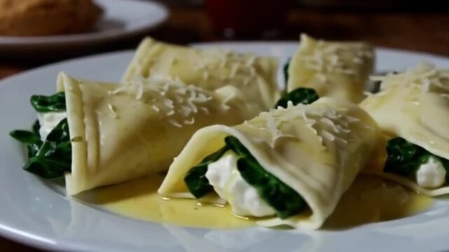 Ravioli mit Ricotta und Spinat