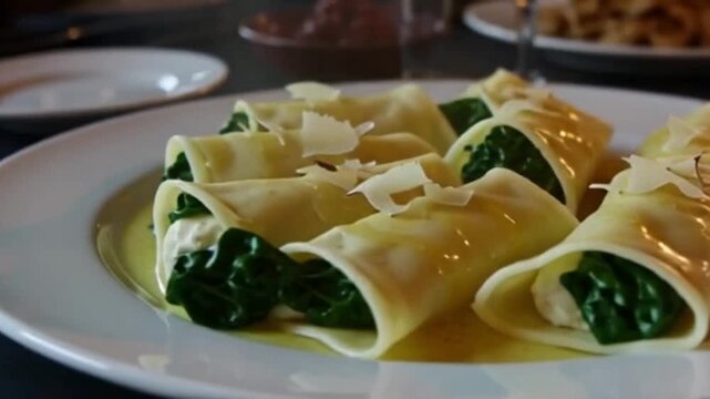 Ravioli mit Ricotta und Spinat