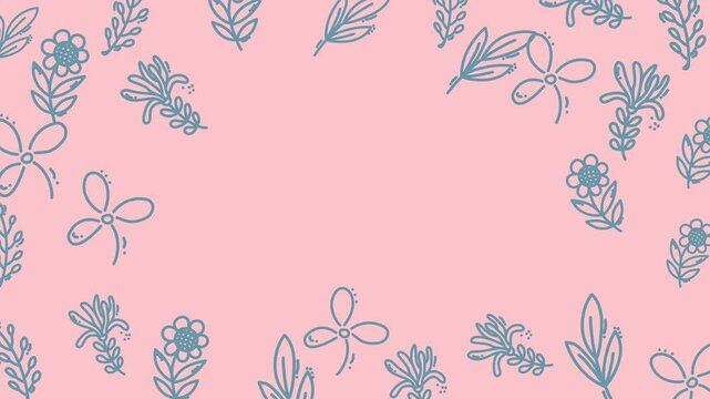 floral pattern seamless background  with sketches of flowers and leaves. Perfect for wallpapers, graphic design, and digital projects