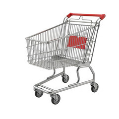 Shopping cart isolated on transparent background