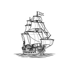 Ship icon flat vector design.