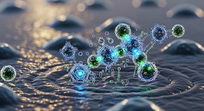 Molecular Nanotechnology Microscopic Interaction on a Biological Surface
