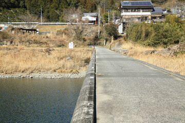 高知県越知町　片岡沈下橋