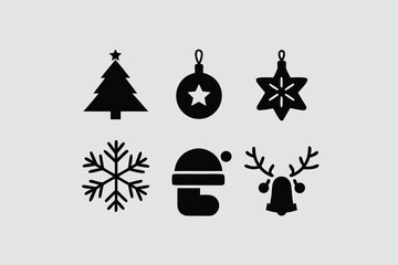  silhouette vector illustration featuring a collection of Christmas.