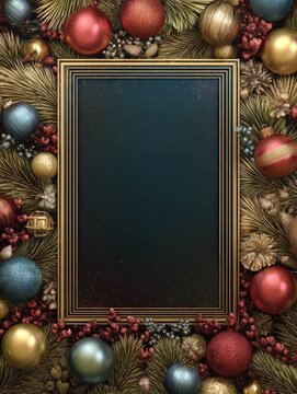 christmas card frame banner background with text space for greeting or social media post merry christmas and happy new year neo art cards x v 1 44
