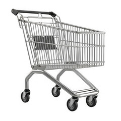 Shopping cart isolated on transparent background