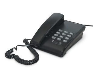 Black office landline desk phone