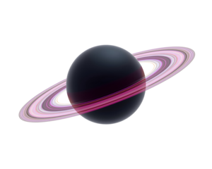 Spectacular depiction of a ringed planet, a celestial wonder suspended in cosmic space, isolated