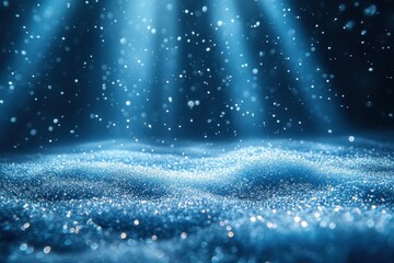 Sparkling lights on a blue background.