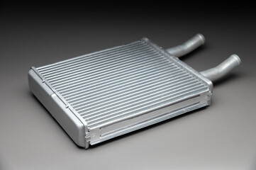 The radiator of the car interior heater. Auto spare parts
