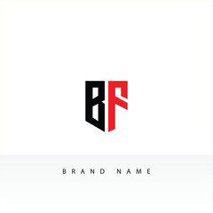 Obraz premium Modern, unique, creative BF letters logo design