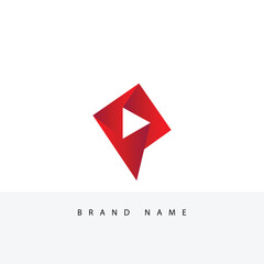 Set of letters p logo design. modern icon creative monogram inspiration.