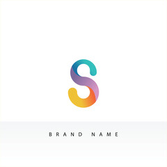 S lettermark logo template design