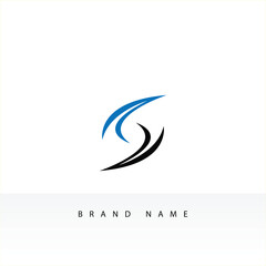 S lettermark logo template design