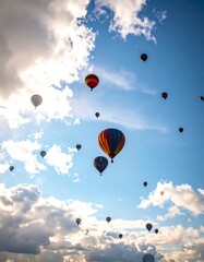 Obraz premium Hot air balloons in a vibrant sky