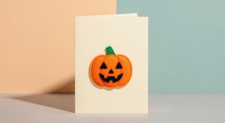 Spooky Halloween Greeting Card with a Jack O Lantern Design