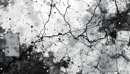 Photocopies of a black and white sheet of paper with a background or texture with grain and noise illustration