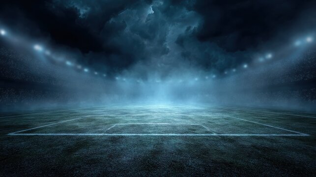 abstract football field at night creative background no logos no brands ar 169