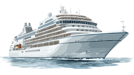 Luxury Passenger Sea Cruise Vacation on Boat Ship Water Journey