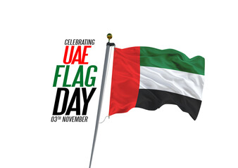 Uae Flag Day 03th November Illustration Design