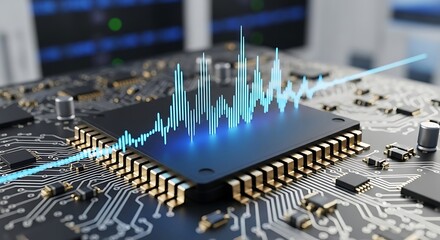 Advanced Microchip Processing Data and Sound Waves for Future Technologies