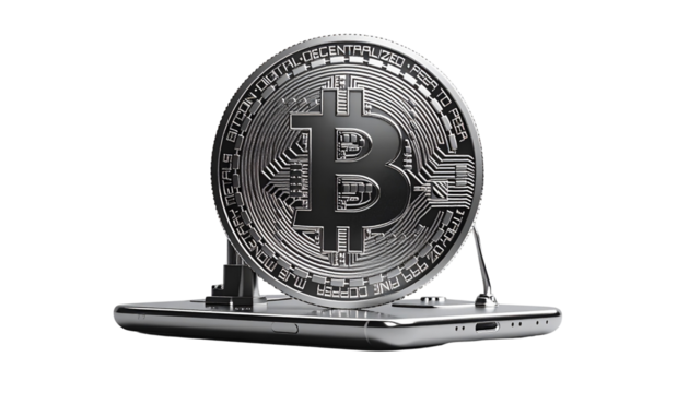 Bitcoin cryptocurrency 3D render bundle isolated on transparent background. - Powered by Adobe