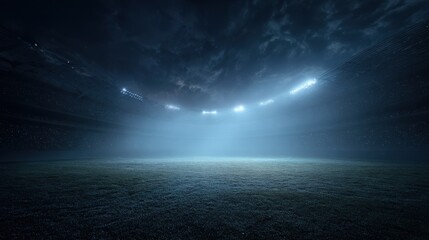 abstract football field at night creative background no logos no brands ar 169