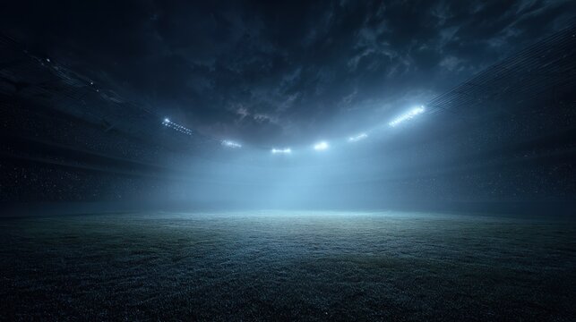 abstract football field at night creative background no logos no brands ar 169