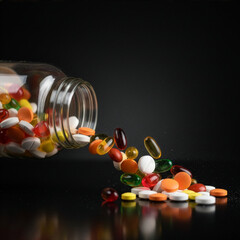 pills and capsules  in med ici