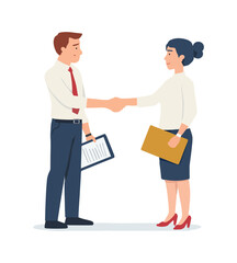Business Agreement Handshake Illustration