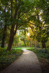 Złota jesień w parku &ndash; alejki, liście i spok&oacute;j natury