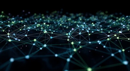 Abstract Digital Network Connection Concept for Data Flow