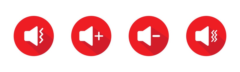 Obraz premium sound on off icons vector in line style . sound volume and mute icon. Volume allow and volume prohibit icon set. Sound and Mute. Volume icon set on Transparent Background. EPS 10