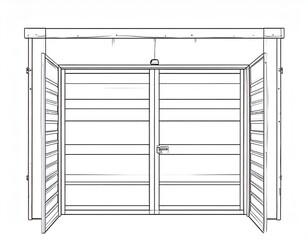 sketch design for a garage door