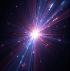 Magical Background: Vibrant Glowing Center with Streaks of Light and Abstract Energy