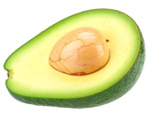 Half an avocado, fresh and vibrant