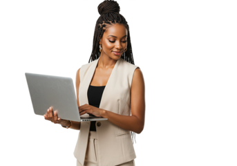 business woman with laptop