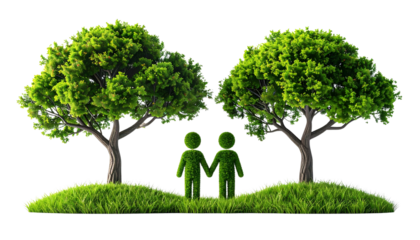 Eco family activity icon isolated on transparent background.