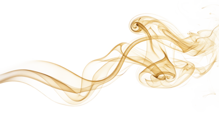 Ethereal gold smoke swirls flowing gracefully against a abstract art