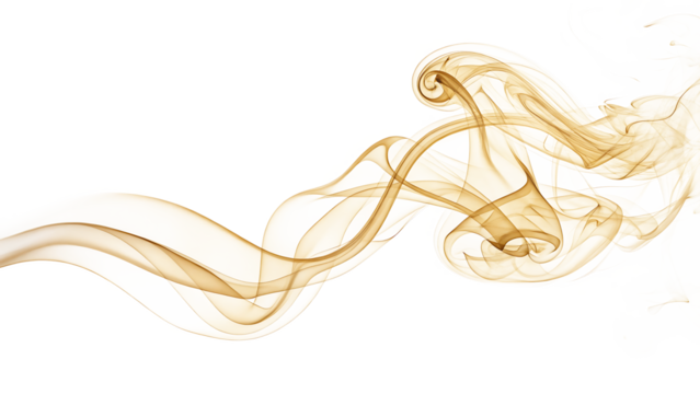 Ethereal gold smoke swirls flowing gracefully against a abstract art