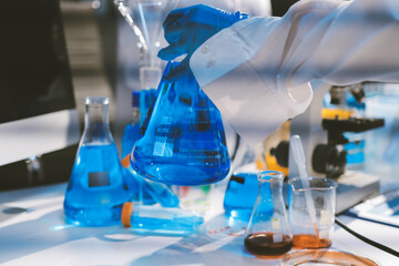 Researchers working in the clinical laboratory