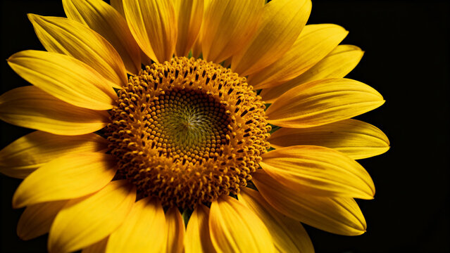 Closeup of a vibrant sunflower