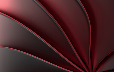Modern Minimalist Wave Texture in Deep Red Gradient with Luxurious Flow Design