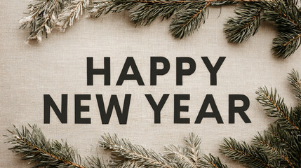 Modern and elegant “Happy New Year 2026” design with blank caption space on the side. Minimalistic and classy layout ideal for greeting cards, banners, digital invitations, and social media posts.
